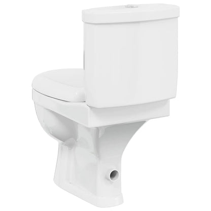 vidaXL Toilet With Cistern White 6