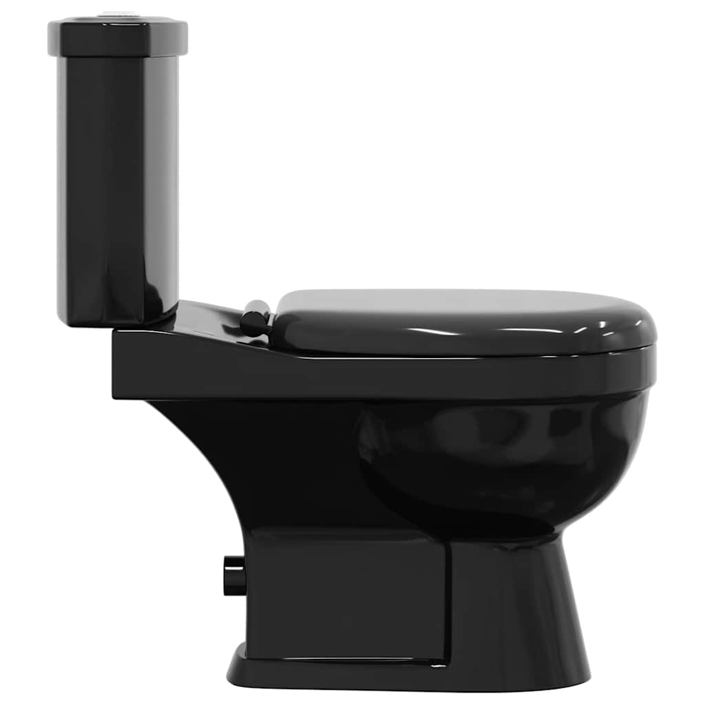 vidaXL Toilet With Cistern Black 5