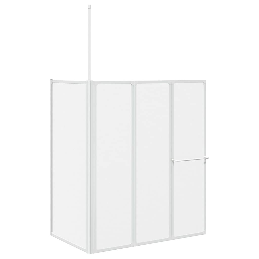 Shower Bath Screen Wall L Shape 70 x 120 x 137 cm 4 Panels Foldable 2