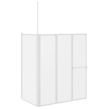 Shower Bath Screen Wall L Shape 70 x 120 x 137 cm 4 Panels Foldable 2