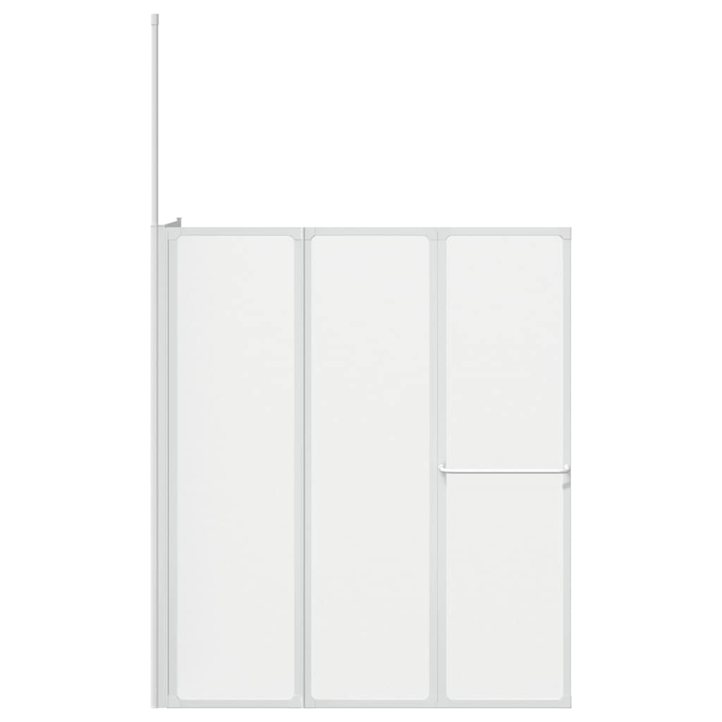 Shower Bath Screen Wall L Shape 70 x 120 x 137 cm 4 Panels Foldable 4