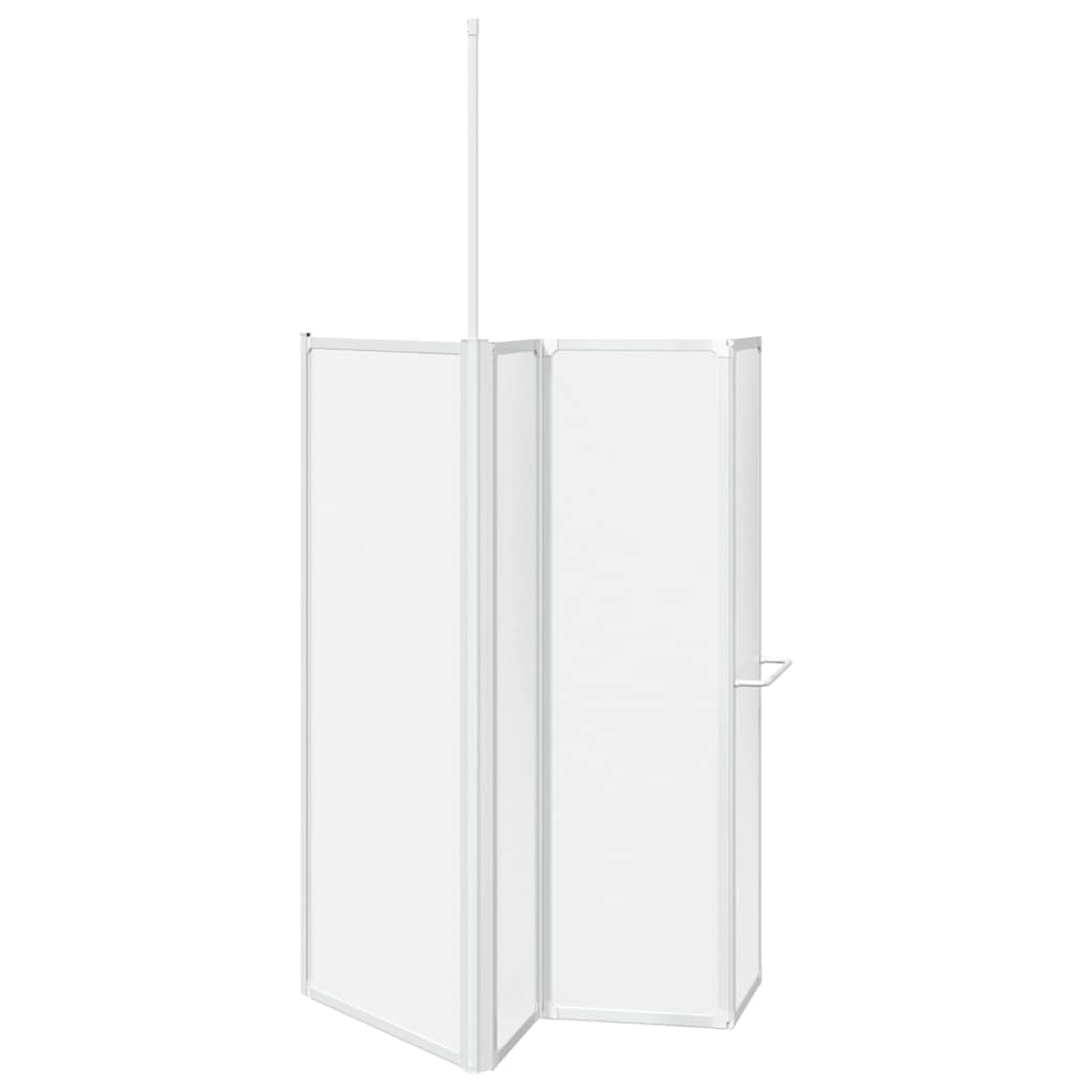 Shower Bath Screen Wall L Shape 70 x 120 x 137 cm 4 Panels Foldable 5