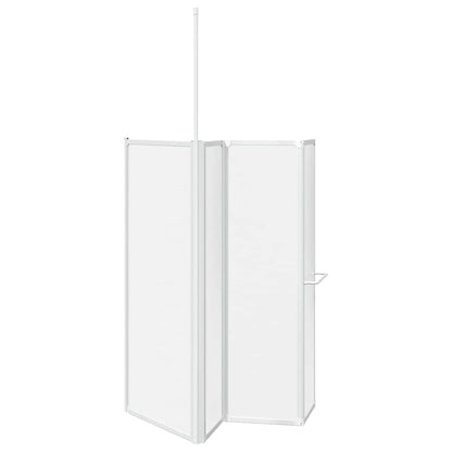 Shower Bath Screen Wall L Shape 70 x 120 x 137 cm 4 Panels Foldable 5