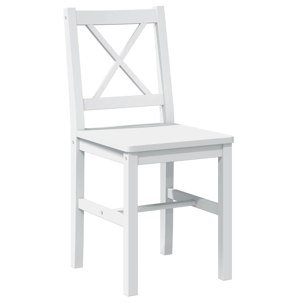 vidaXL 5 Piece Dining Set White 3