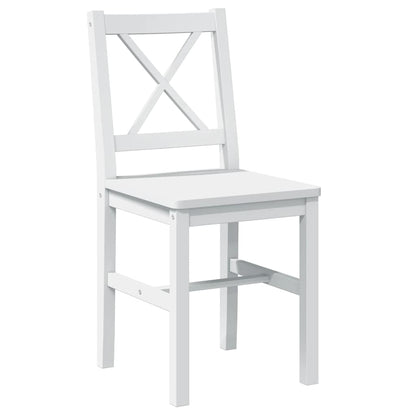 vidaXL 5 Piece Dining Set White 3