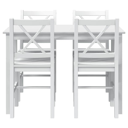 vidaXL 5 Piece Dining Set White 5