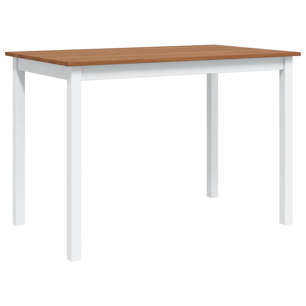 vidaXL 5 Piece Dining Set Brown and White 4