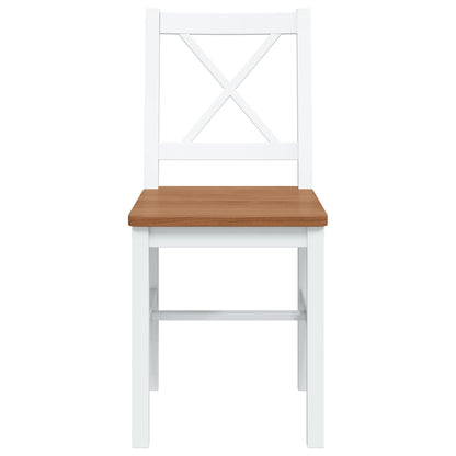 vidaXL 5 Piece Dining Set Brown and White 6