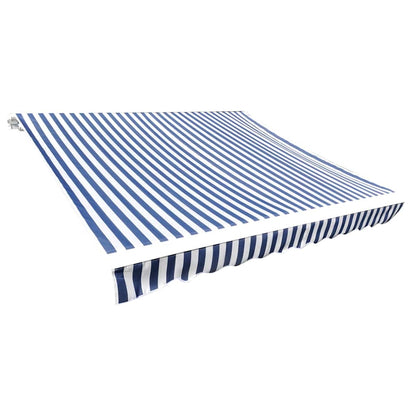 Awning Replacement Fabric 600x300 cm Polyester Drop 3 m Width 6 m Blue and white