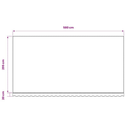 Awning Replacement Fabric 600x300 cm Polyester Drop 3 m Width 6 m Blue and white