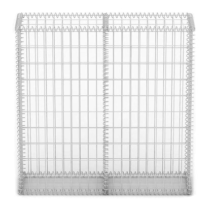 Gabion Basket with Lids Galvanised Wire 100 cm 100 cm