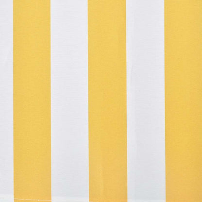 vidaXL Manual Awning 3 x 2.5 m Yellow and White Stripe 100% Polyester 4