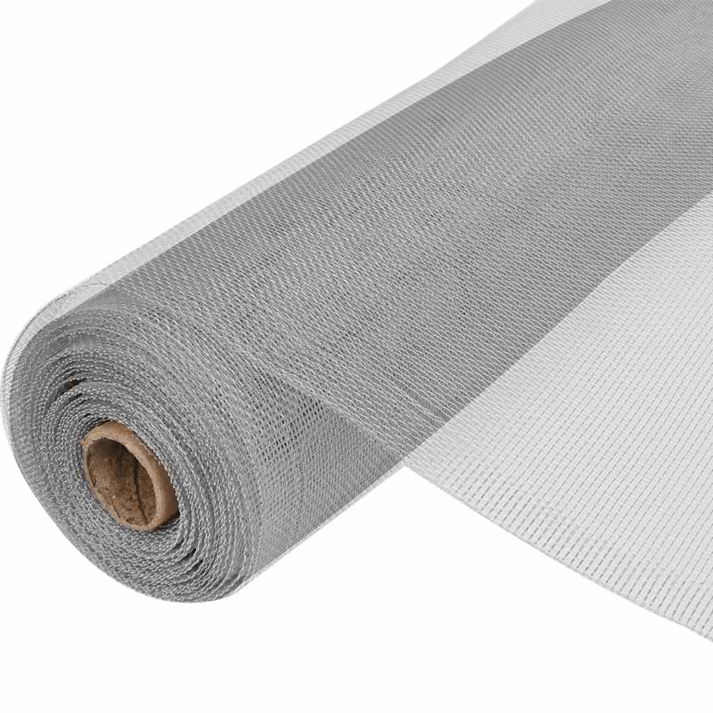 Mesh Screen Aluminium Silver 100 cm 1000 cm