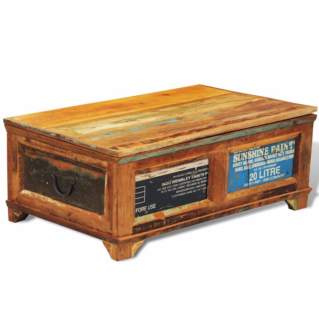 vidaXL Coffee Table with Storage Vintage Reclaimed Wood 1