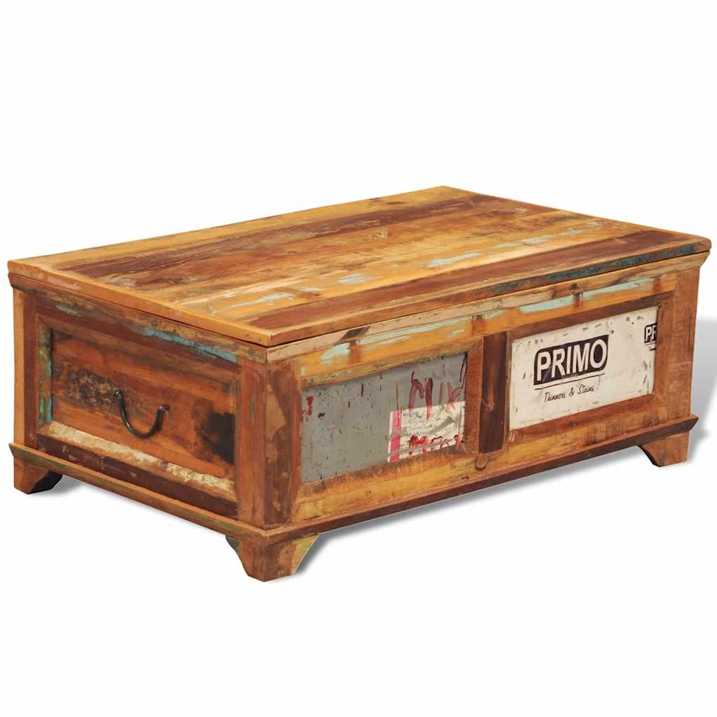 vidaXL Coffee Table with Storage Vintage Reclaimed Wood 3