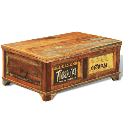 vidaXL Coffee Table with Storage Vintage Reclaimed Wood 4