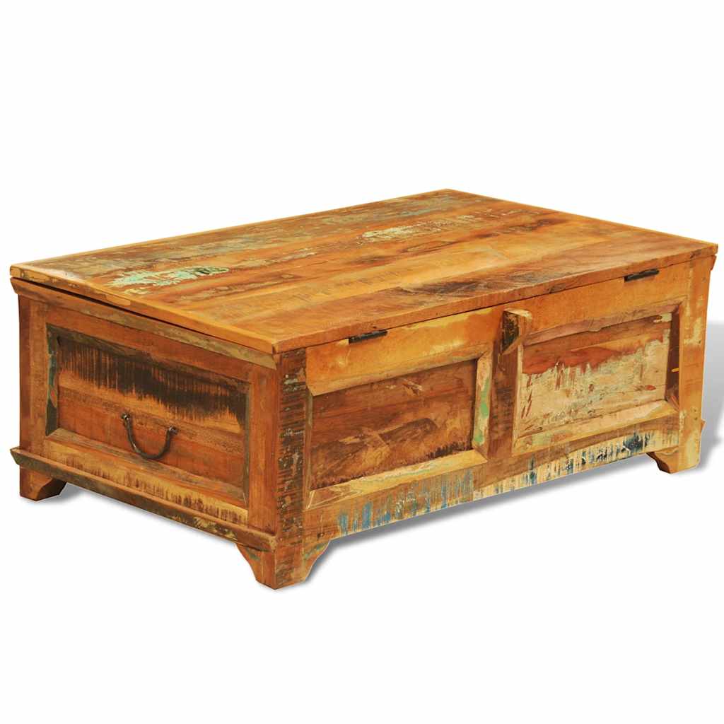 vidaXL Coffee Table with Storage Vintage Reclaimed Wood 6