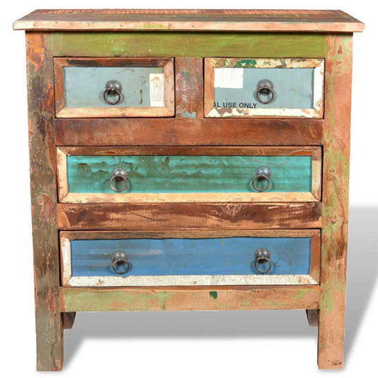 Reclaimed Cabinet Solid Wood with 4 Drawers, image 2