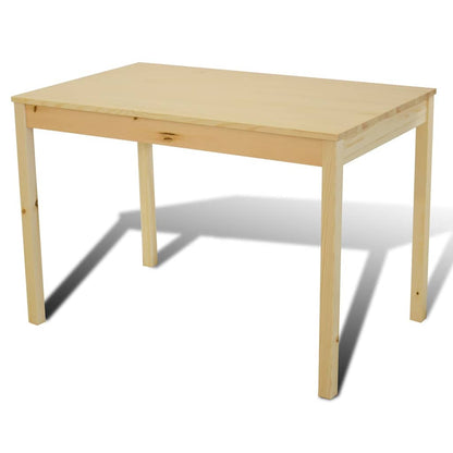 241220 Wooden Dining Table with 4 Chairs Natural 4