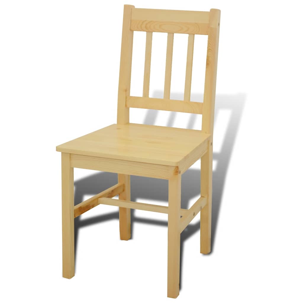 241220 Wooden Dining Table with 4 Chairs Natural 5