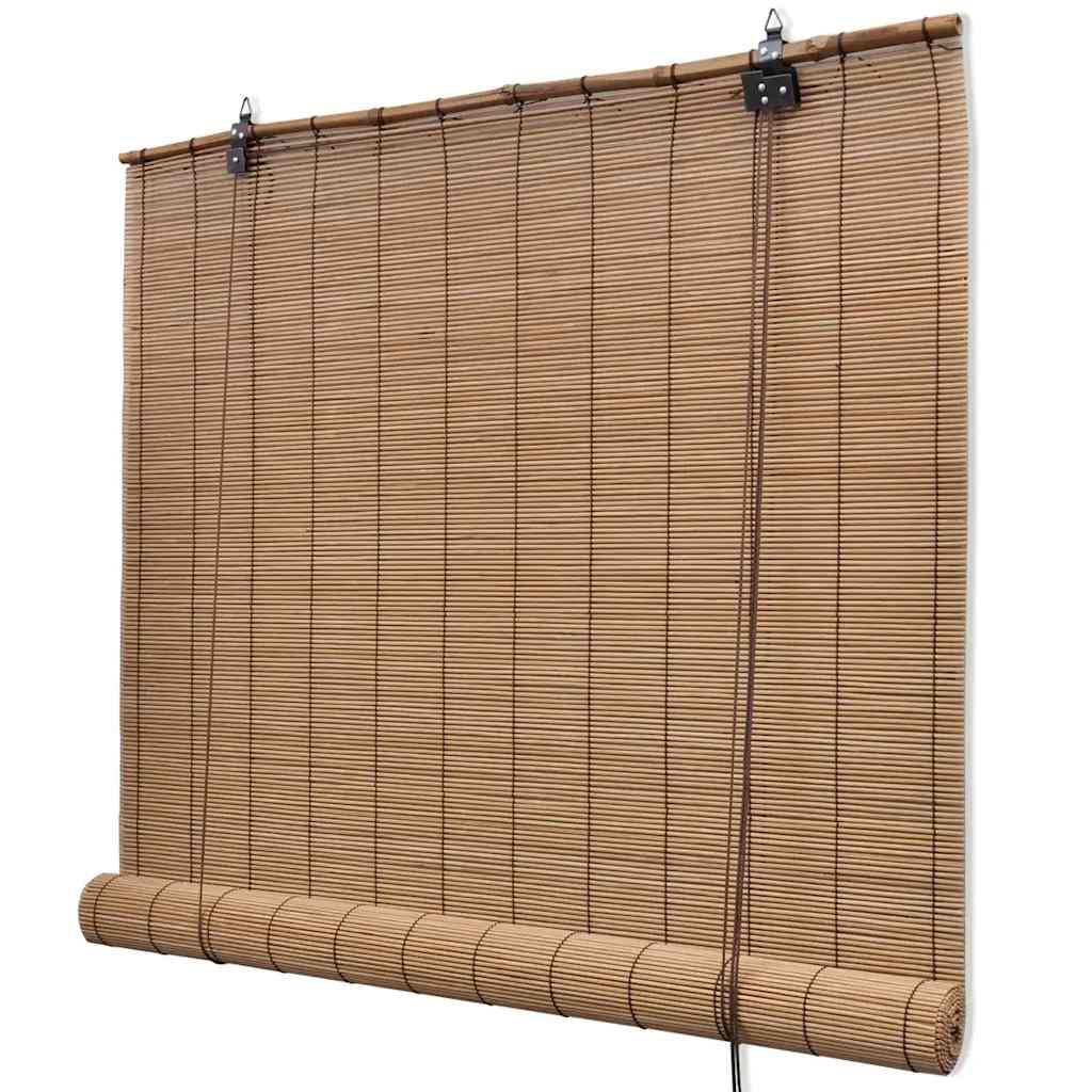 vidaXL Roller Blind Bamboo Drop 160 cm Brown