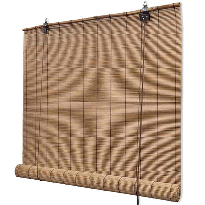 Roller Blind Bamboo Drop 160 cm Brown 140 cm