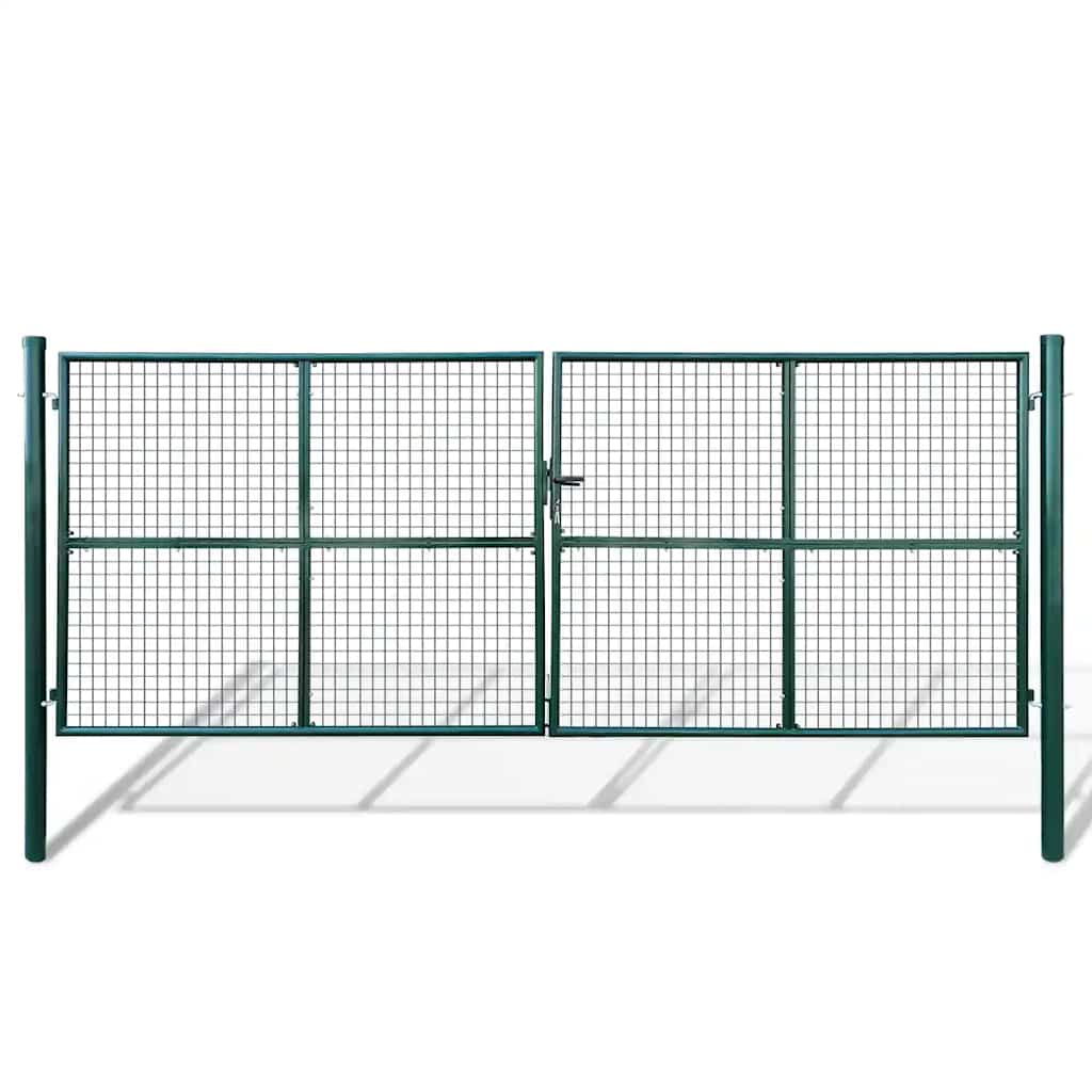 vidaXL Garden Gate Galvanised Steel