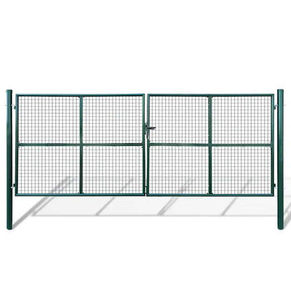 vidaXL Garden Gate Galvanised Steel