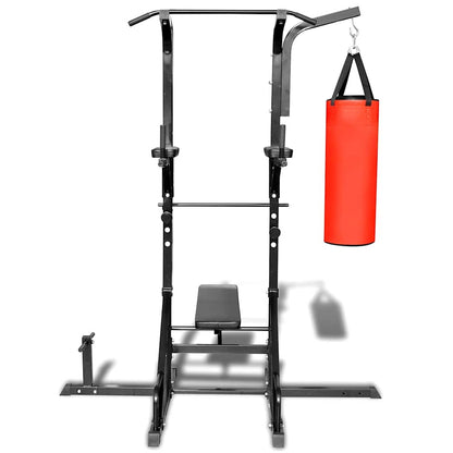 vidaXL Power Tower with Sit-up Bench and Boxing Bag 2