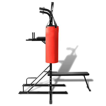 vidaXL Power Tower with Sit-up Bench and Boxing Bag 4