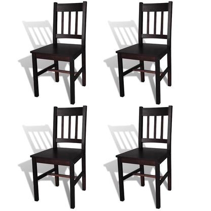 vidaXL Dining Chairs Pinewood