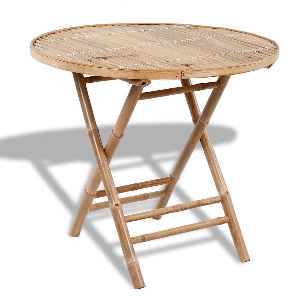 41497 vidaXL 5 Piece Folding Outdoor Dining Set Bamboo 4