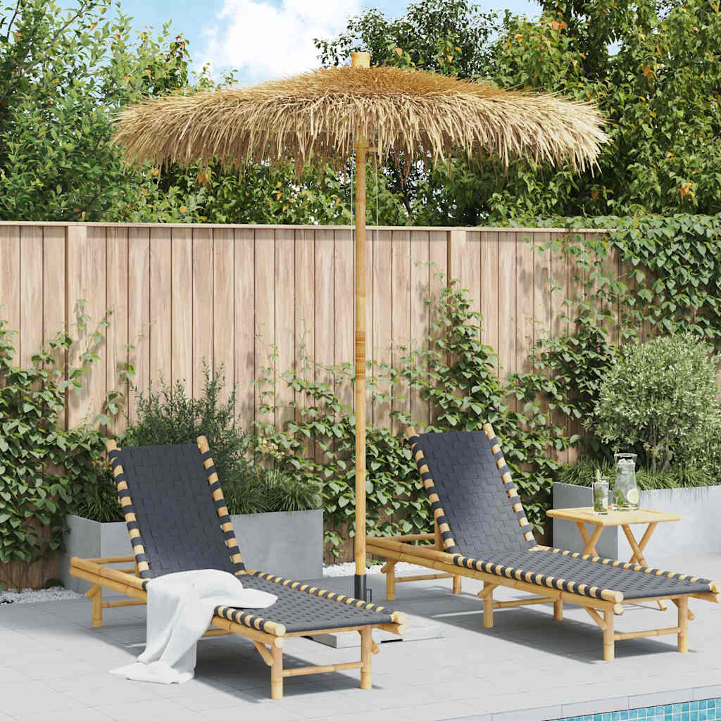 Tiki Umbrella with Banana Leaf Canopy Bamboo 270 cm