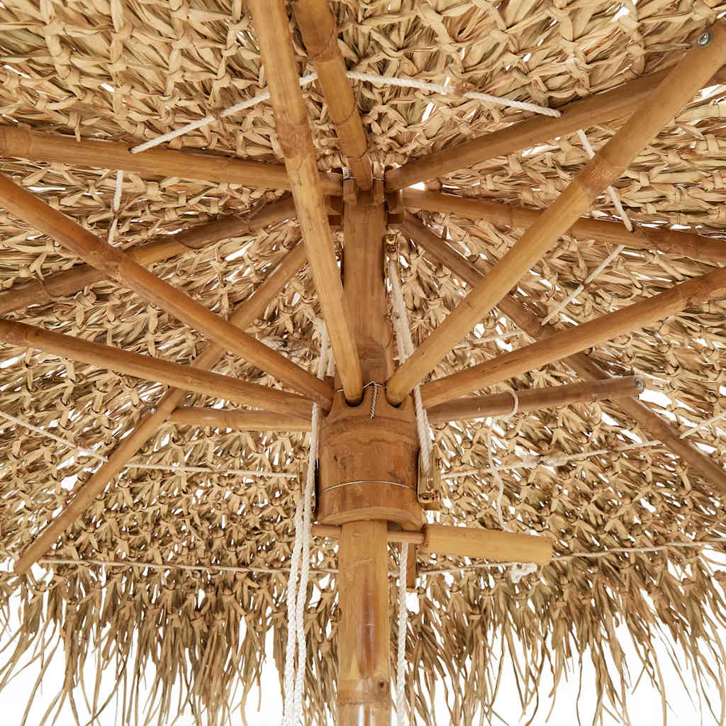 vidaXL Bamboo Garden Parasol 270 cm with Banana Leaf Roof 6