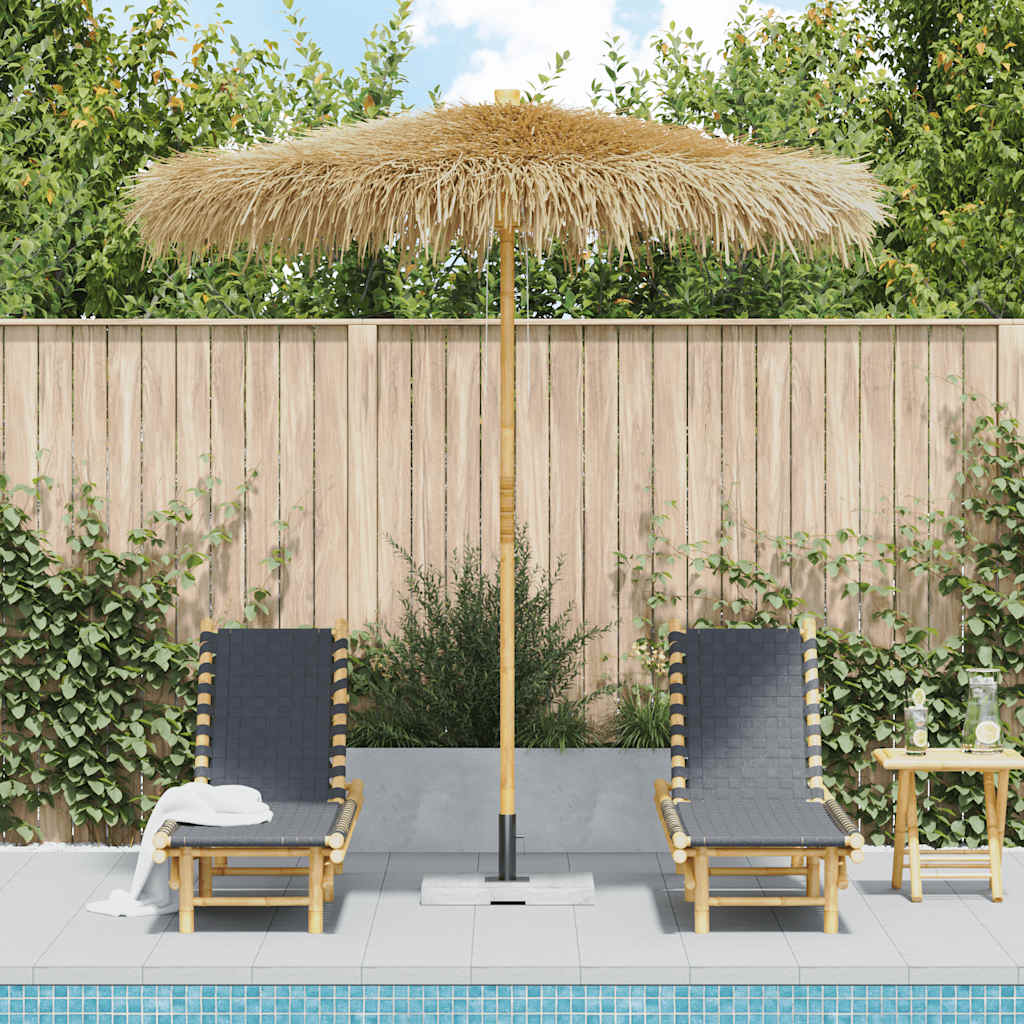vidaXL Bamboo Garden Parasol 270 cm with Banana Leaf Roof 1