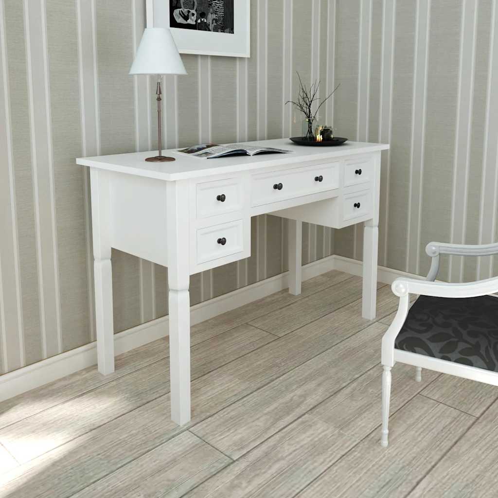 vidaXL Writing Desk with 5 Drawers