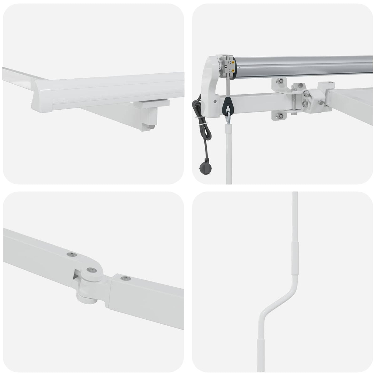 vidaXL Awning Frame 4x3 m Automatic Roll-back Aluminium 6