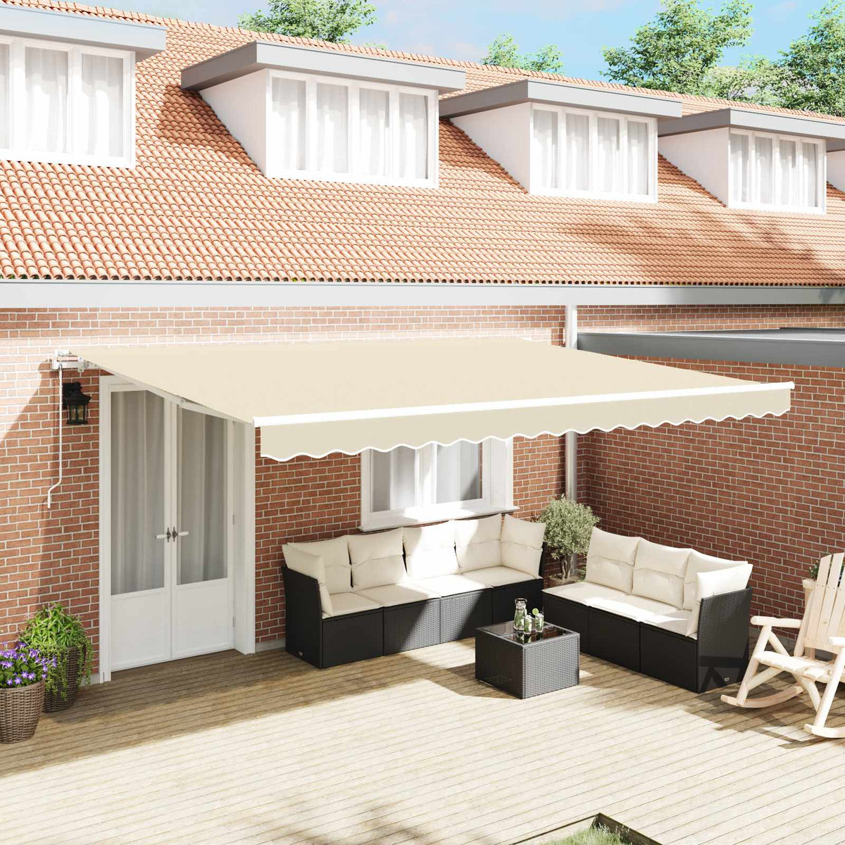 vidaXL Awning Frame 4x3 m Automatic Roll-back Aluminium 1