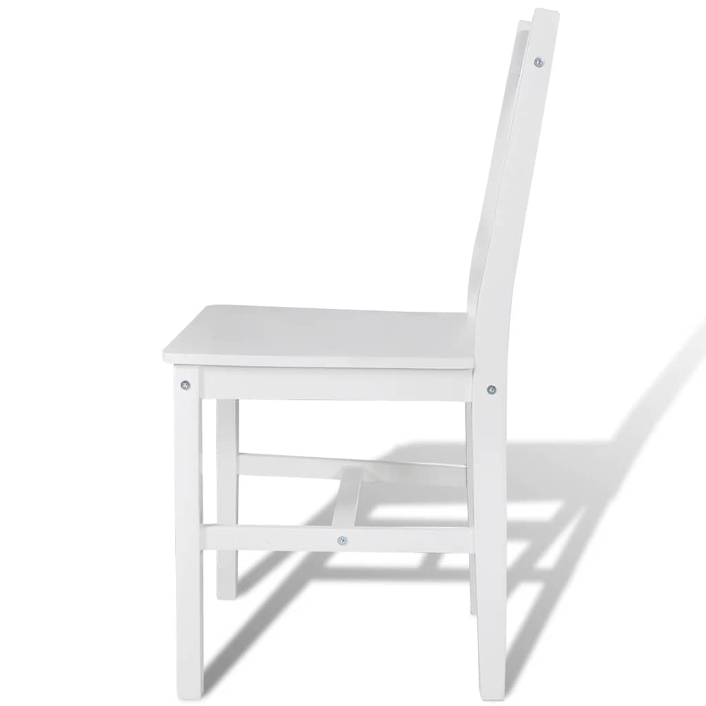 vidaXL Dining Chairs 6 pcs White Pinewood 4