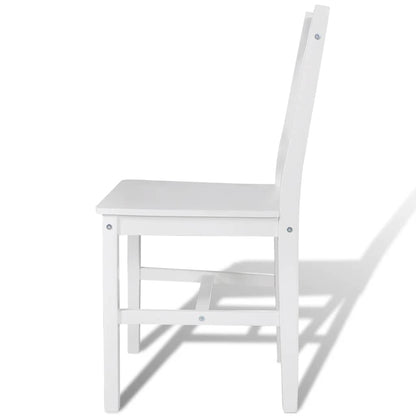 vidaXL Dining Chairs 6 pcs White Pinewood 4