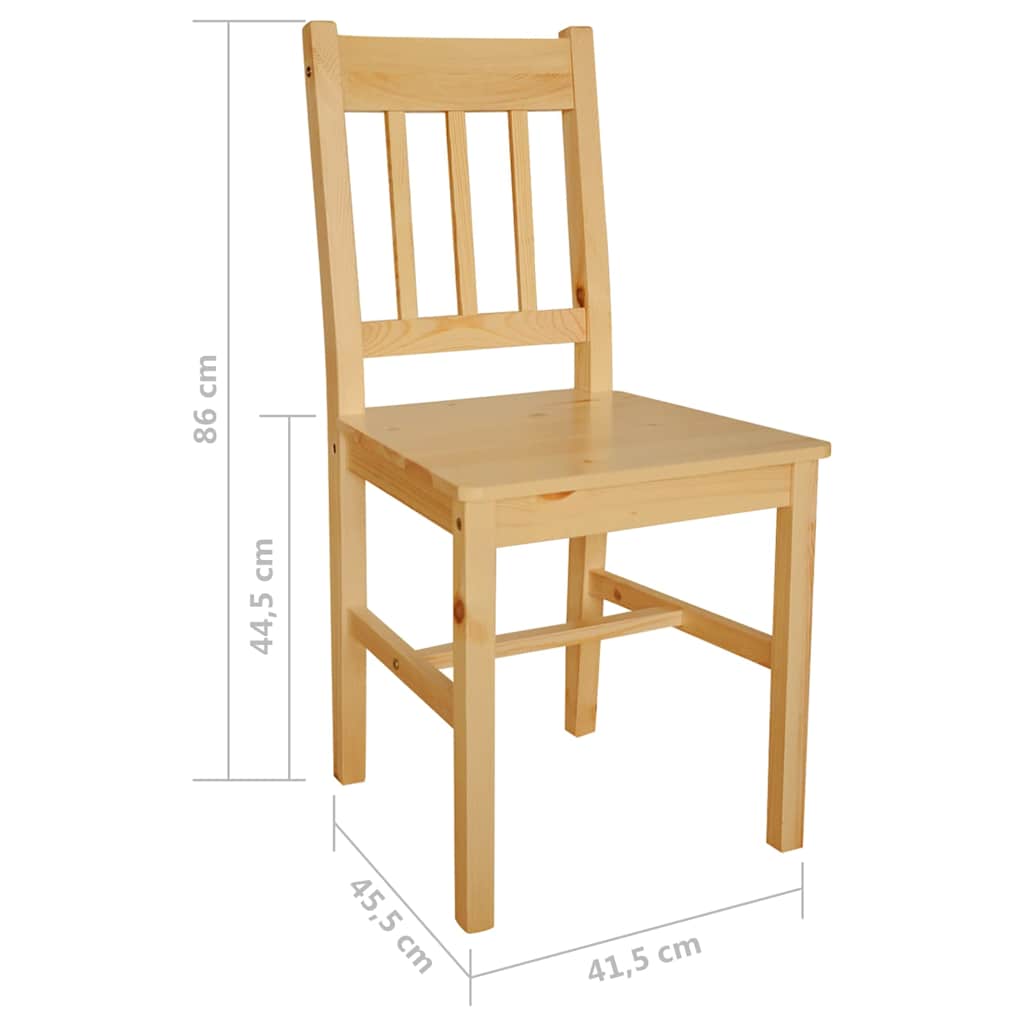 vidaXL Dining Chairs 6 pcs Pinewood 5