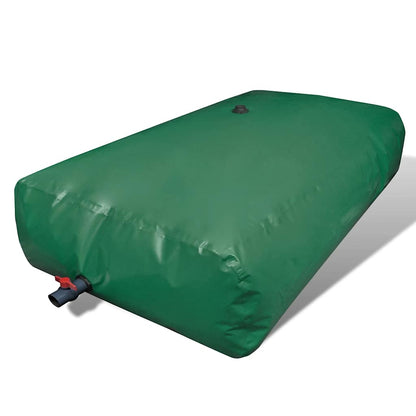 Water Tank with Tap Foldable PVC Green 3000 l