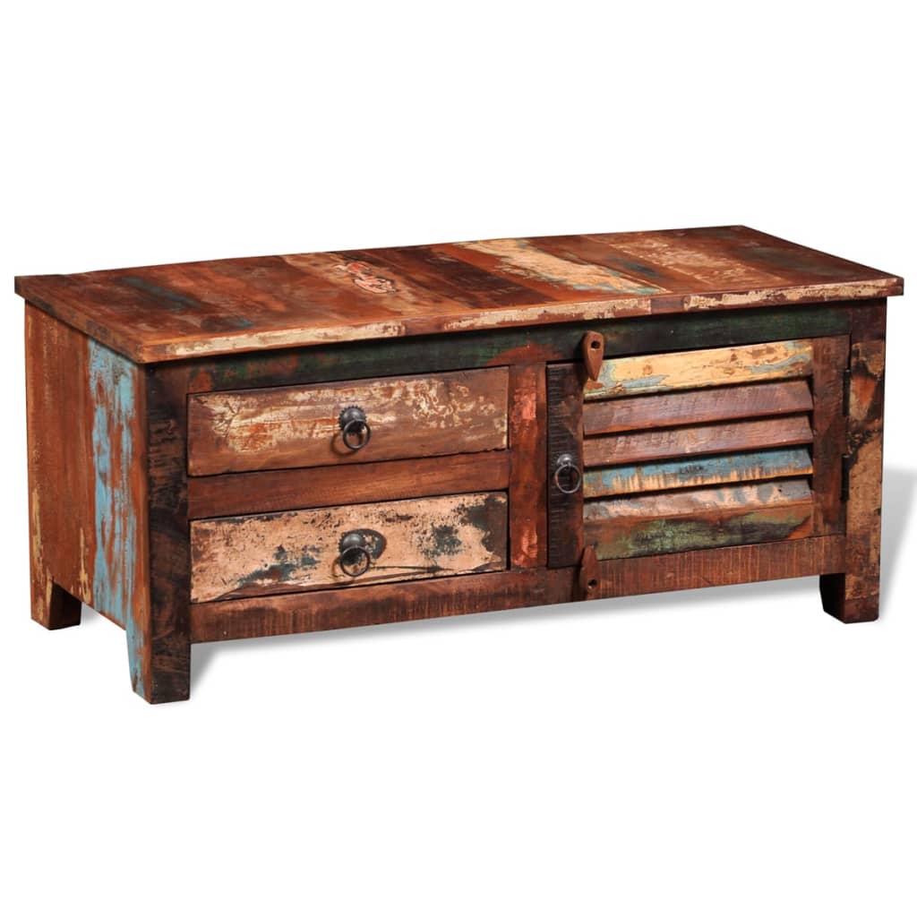 vidaXL Reclaimed TV Hi-Fi Cabinet Side Cabinet Solid Wood 4
