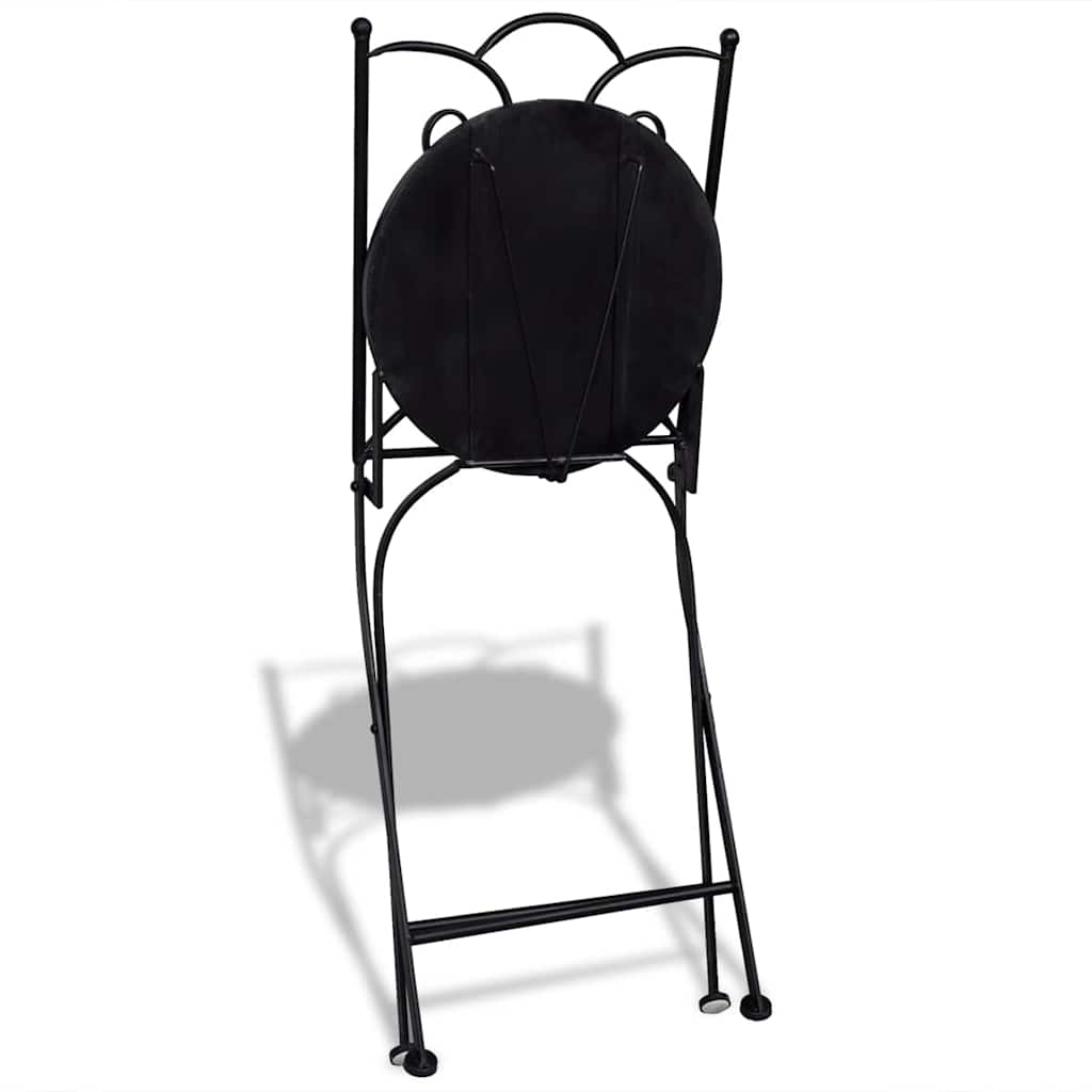 3 Piece Bistro Set Ceramic Tile Blue and white Round
