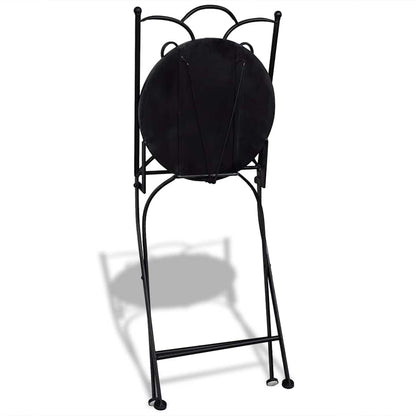 3 Piece Bistro Set Ceramic Tile Blue and white Round