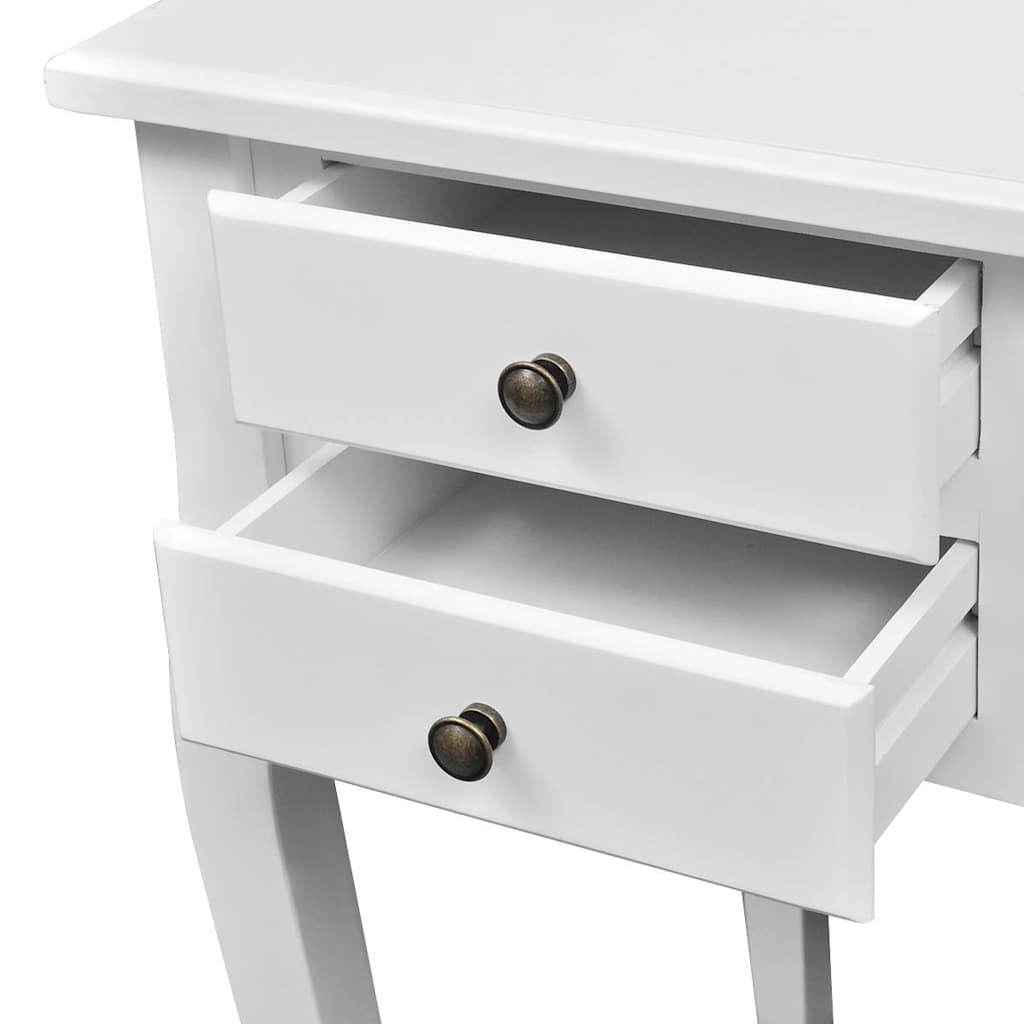 vidaXL Desk | White | MDF | Large | Desk | Rectangular | French Country 3
