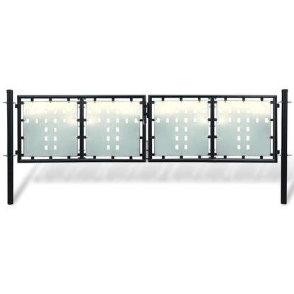 vidaXL Black Single Door Fence Gate 300x75 cm 1
