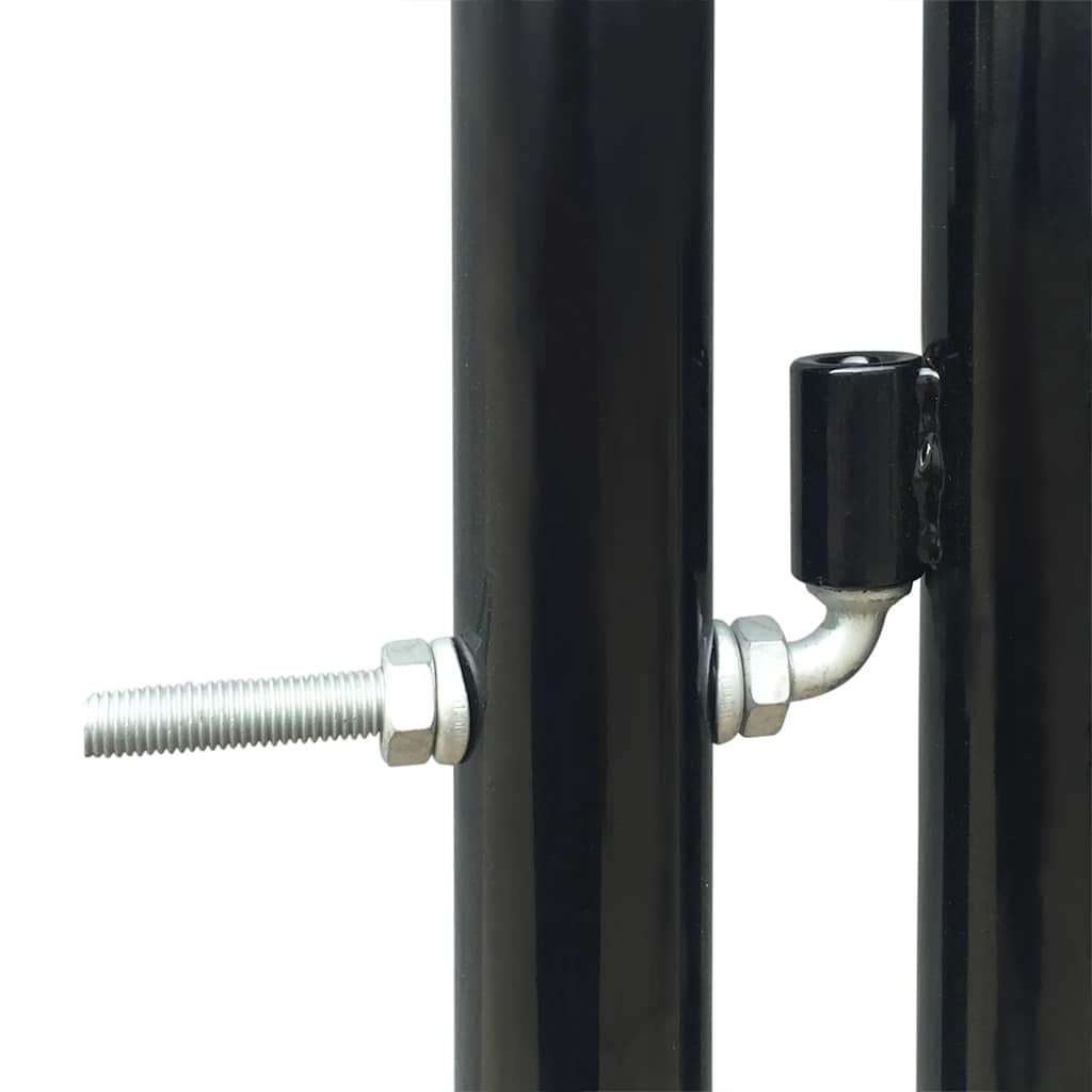 vidaXL Black Single Door Fence Gate 300x75 cm 3