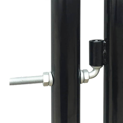 vidaXL Black Single Door Fence Gate 300x75 cm 3