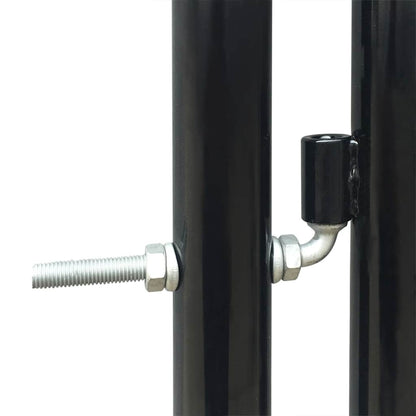 141691 vidaXL Black Single Door Fence Gate 300x100 cm 3